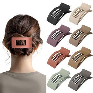 Large Matte French Hair Clips Strong Hold Styling Barrettes Elegant Minimal